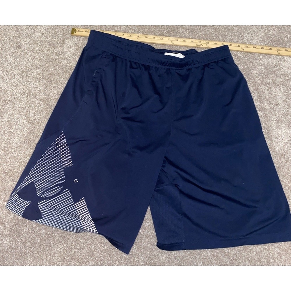 Under Armour Basketball Shorts Mens 2XLT Blue 12" Baggy Active Gym‎ Drawstring